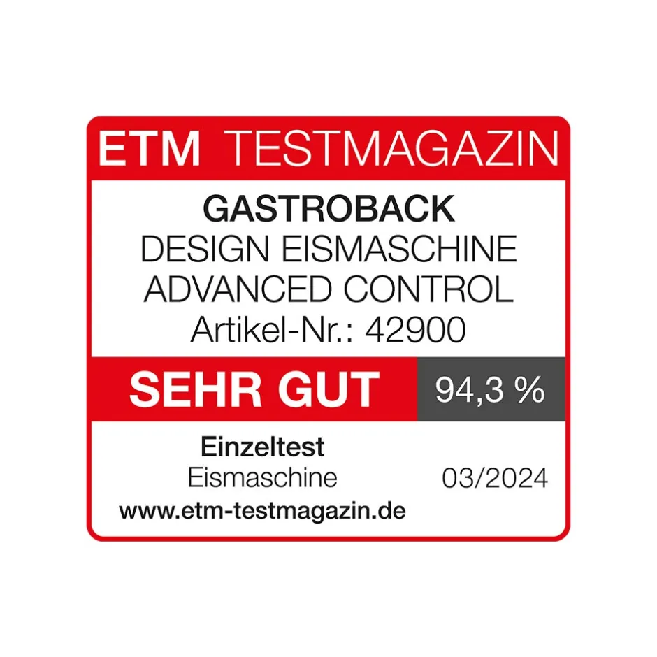 GASTROBACK Design Eismaschine Advanced Control Clearance