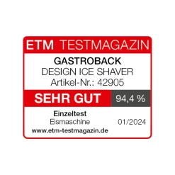 GASTROBACK Design Ice Shaver Slushy & Ice Cream New