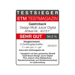 GASTROBACK Design Multi Juicer Digital Discount