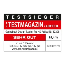 GASTROBACK Design Toaster Pro 4S Clearance