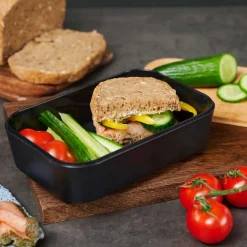 GASTROBACK Lunchbox schwarz, mit Bambusdeckel New