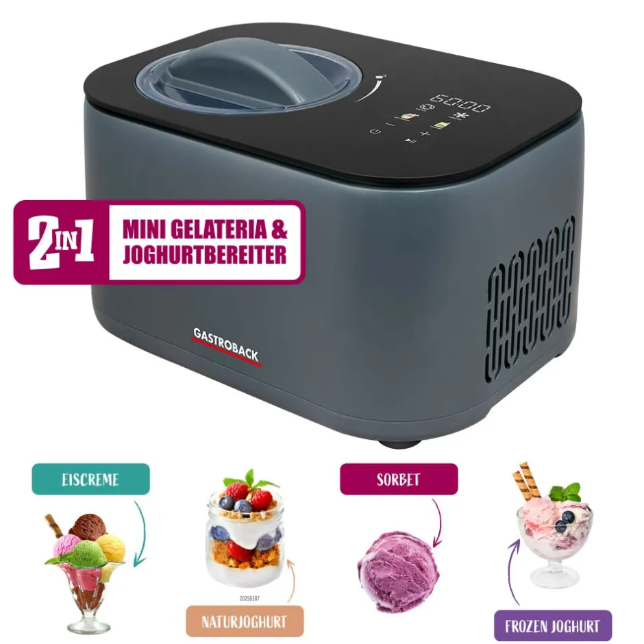 GASTROBACK Mini Gelateria 2-in-1 Kompressor-Eismaschine 1 l Clearance
