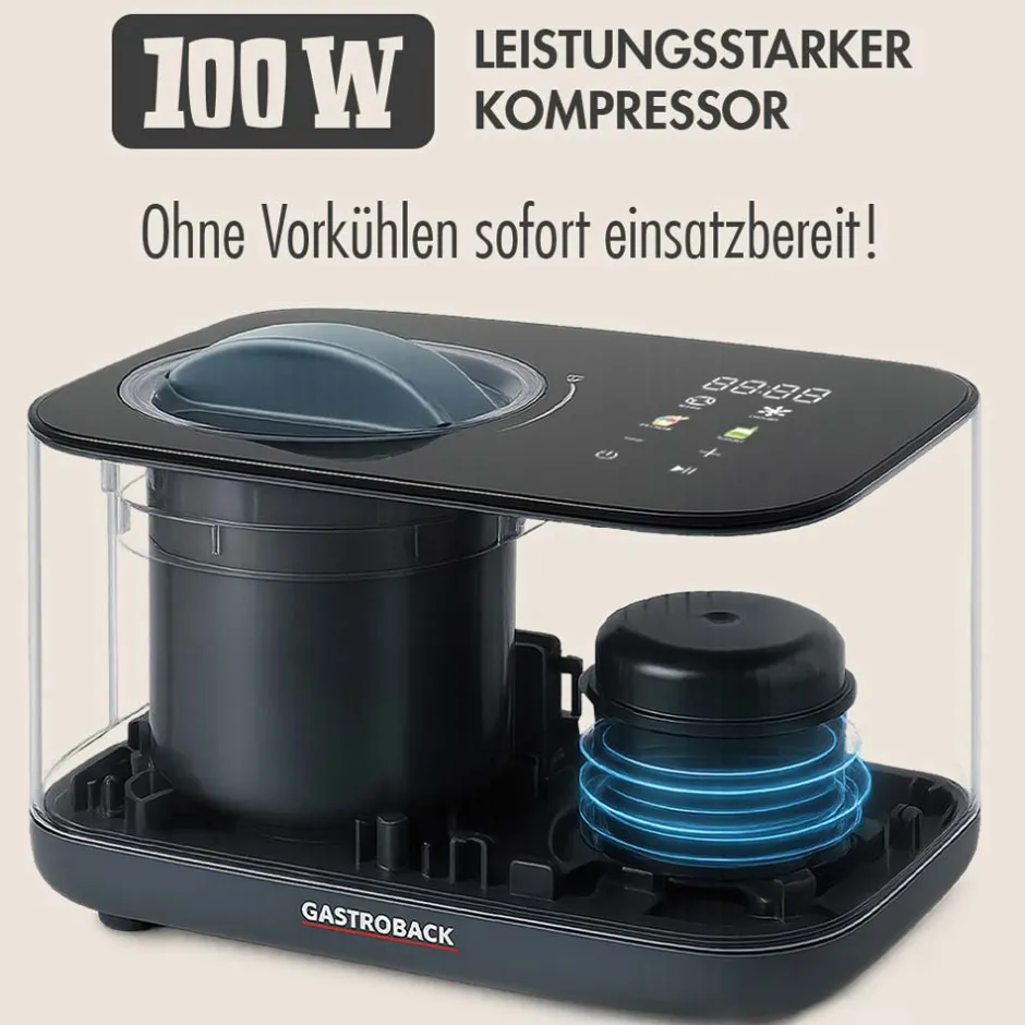 GASTROBACK Mini Gelateria 2-in-1 Kompressor-Eismaschine 1 l Clearance
