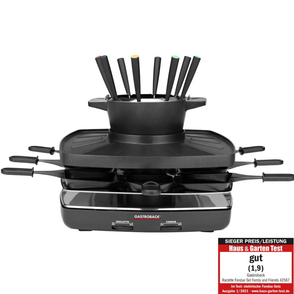 GASTROBACK Raclette Fondue Set Family and Friends New