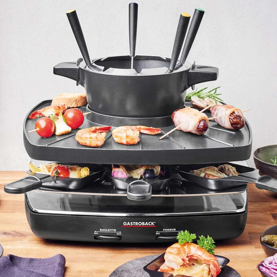 GASTROBACK Raclette Fondue Set Family and Friends New
