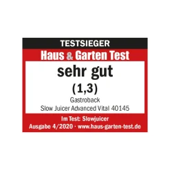 GASTROBACK Slow Juicer Advanced Vital Sale